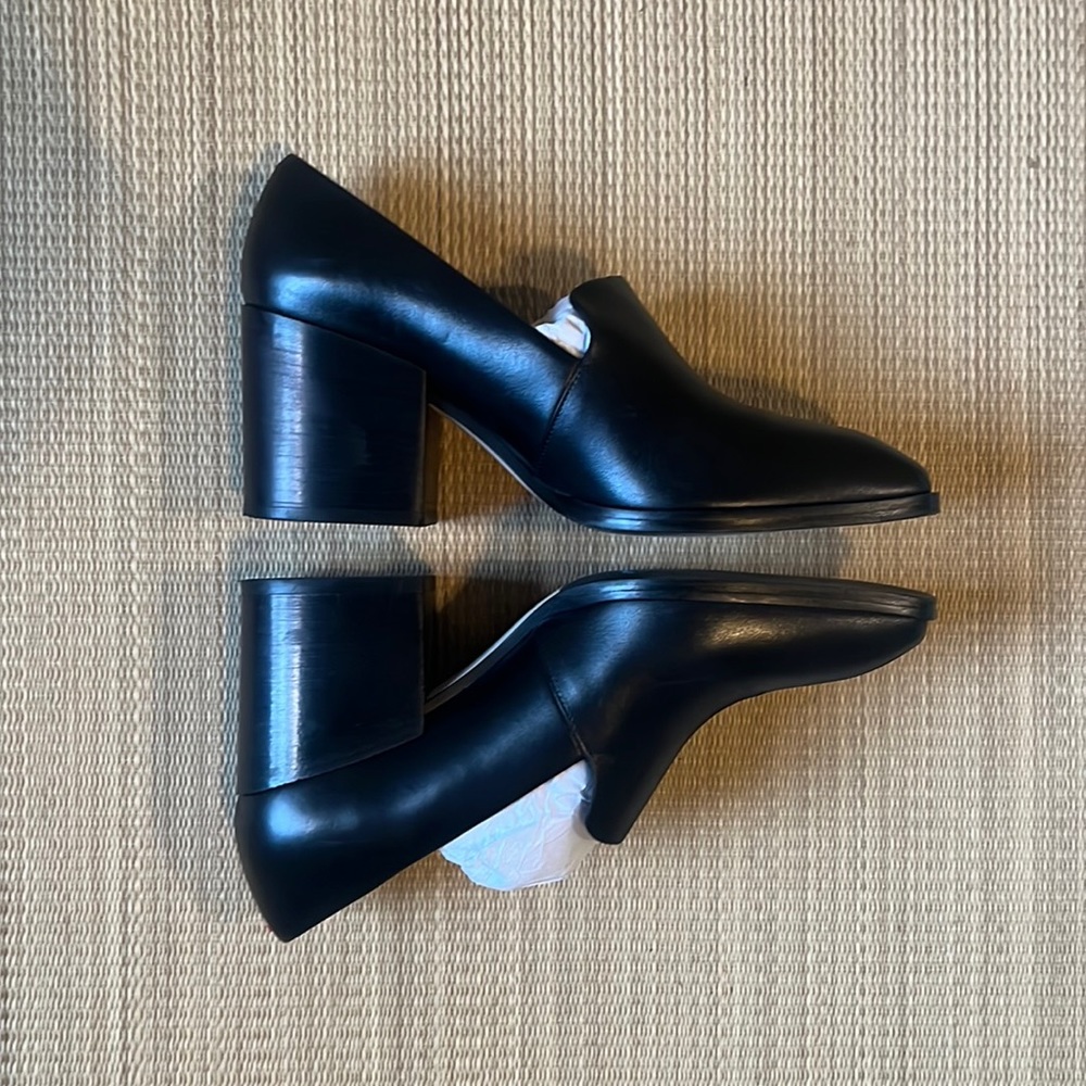 Aeyde Allyson Black Calf Loafer Pumps